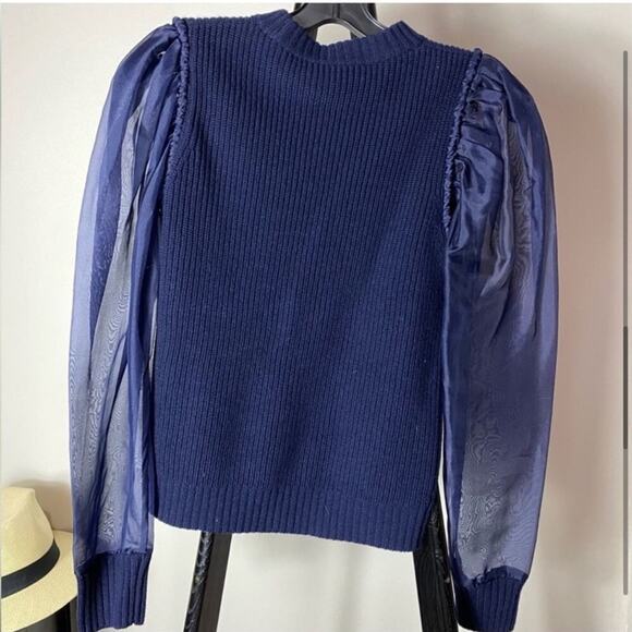 NWT NEW Sea New York Navy Knit Sweater - Picture 4 of 5